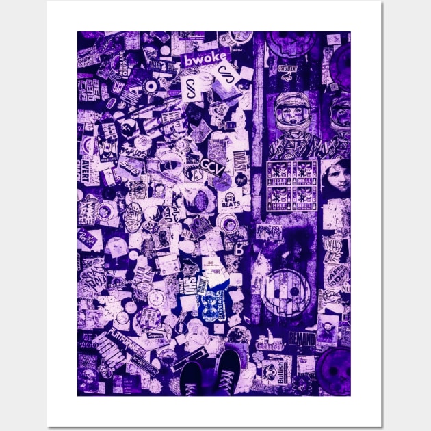 Purple Street Sticker NYC Wall Art by eleonoraingrid